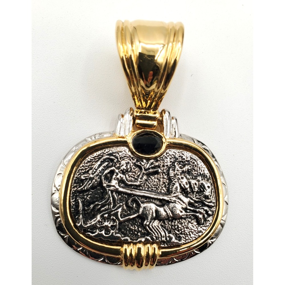 Vintage Large Roman Chariot Pendant